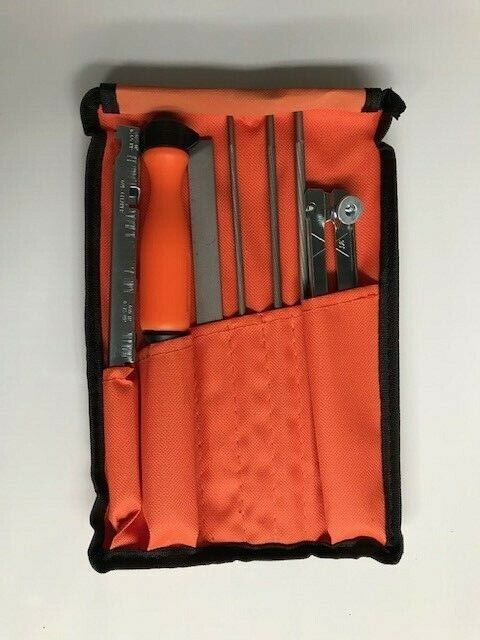 Chainsaw Sharpening Kit 5/32" (4.0mm) Chain Guide Flat File 2 Handles ...