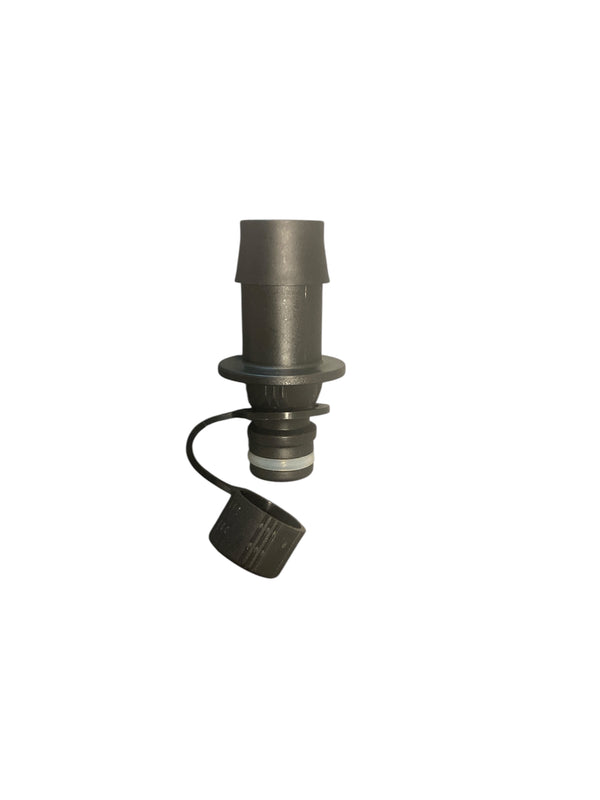 (Bug Cap) 12mm Hose Connector to 19mm Poly Pipe With Bug Cap | Full Chisel